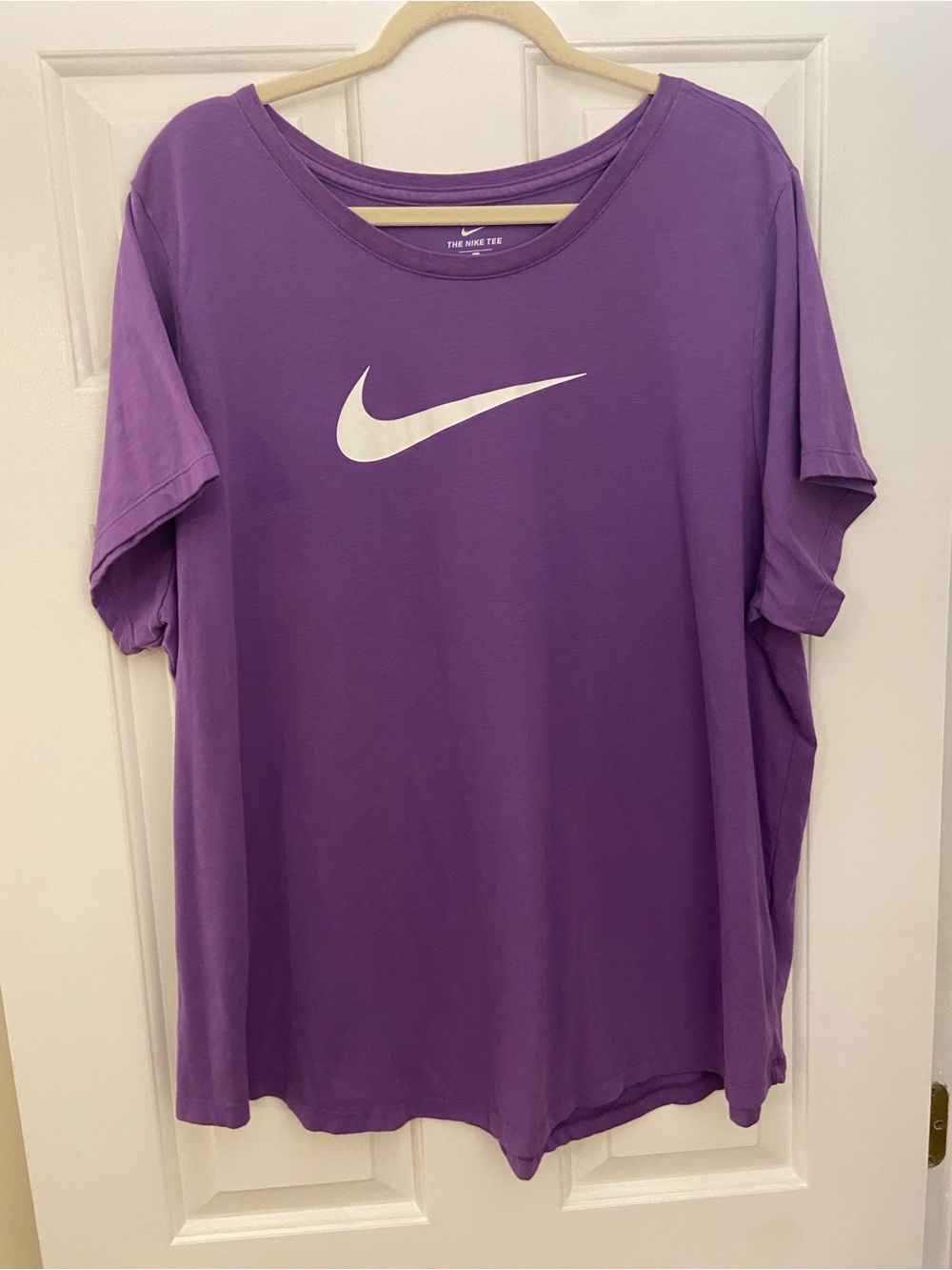 Nike Purple Swoosh Women's Plus Dri-Fit Short Sleeve Tee